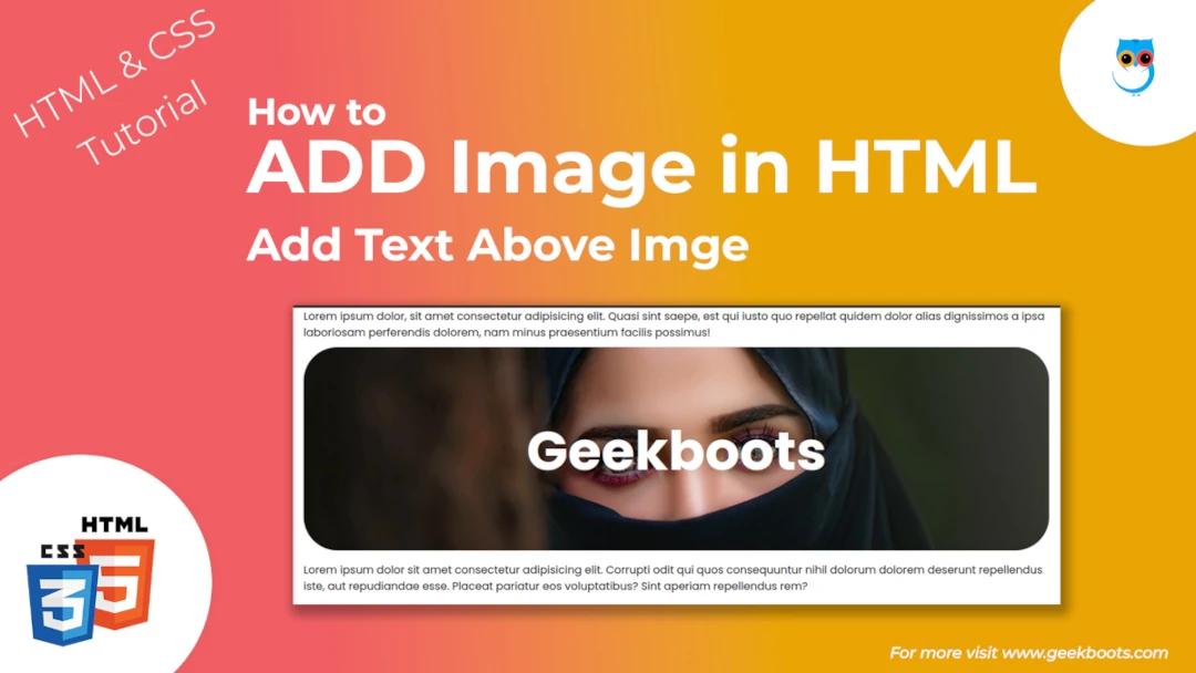 how to add text next to image in css