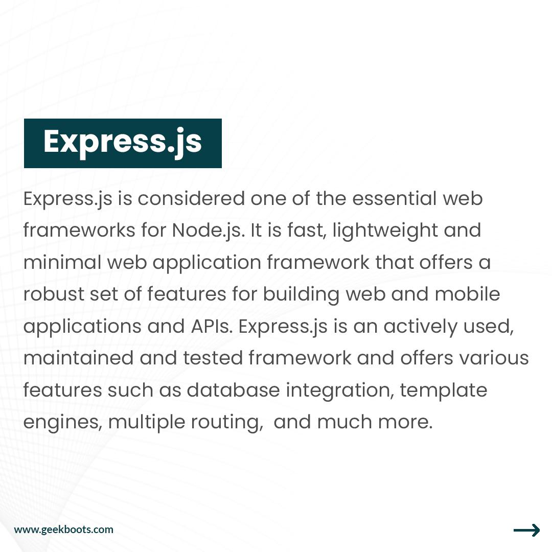 Node.js framework that help you to build a better website