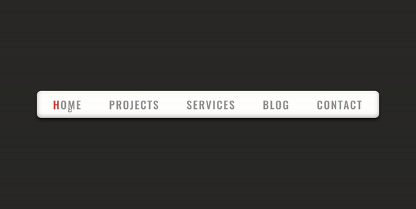 Menu Bar with Text Filling EffectWorking Sample0