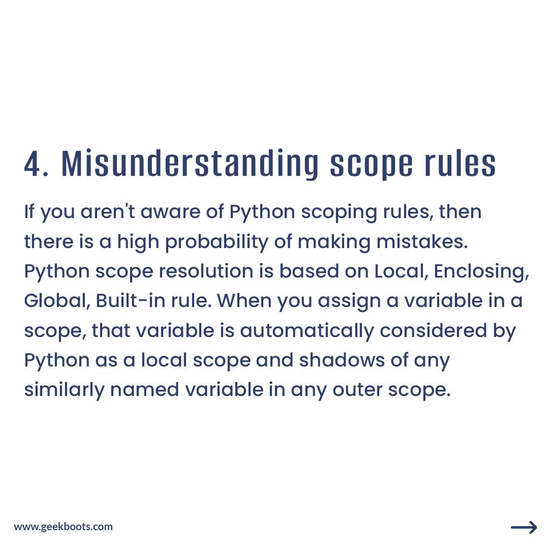 5 most common mistakes by python developers
