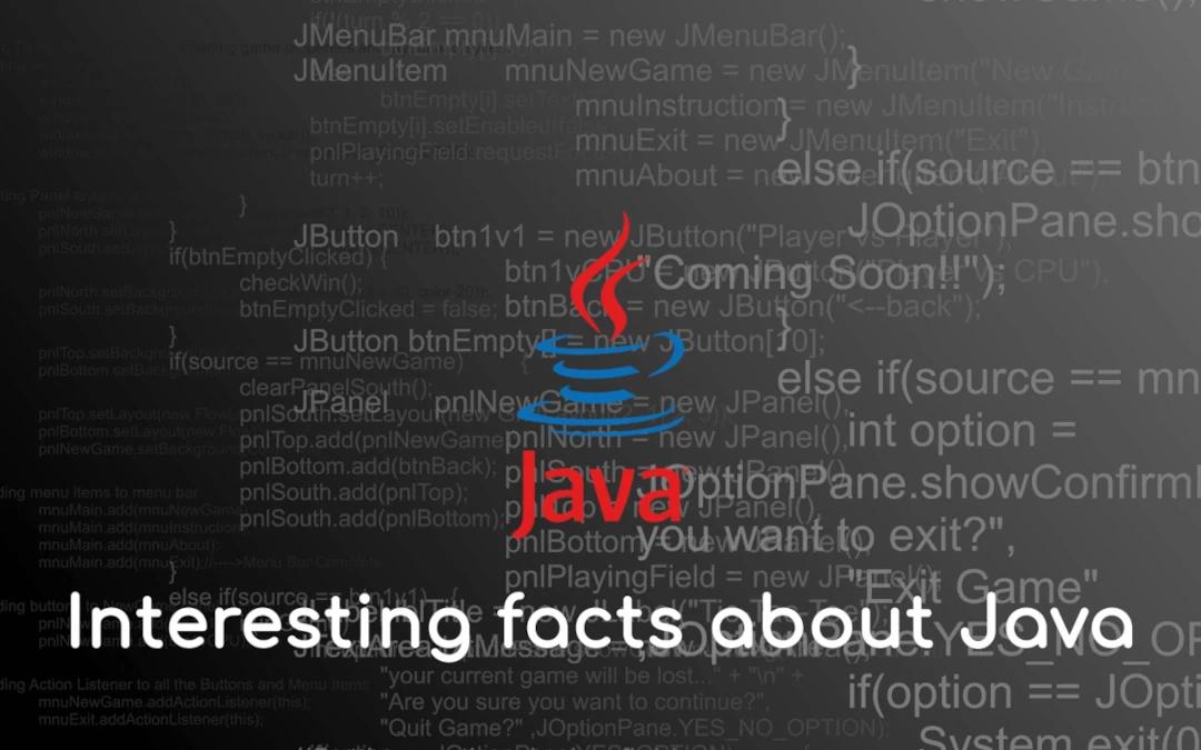 Unveiling Java: Fascinating Facts About the Iconic Programming Language ...