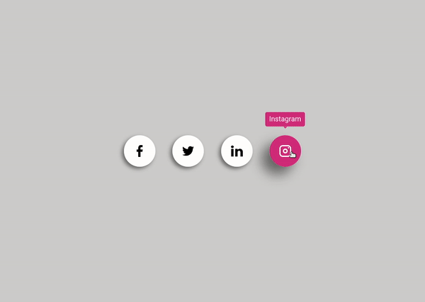Social Icon with TooltipsWorking Sample0