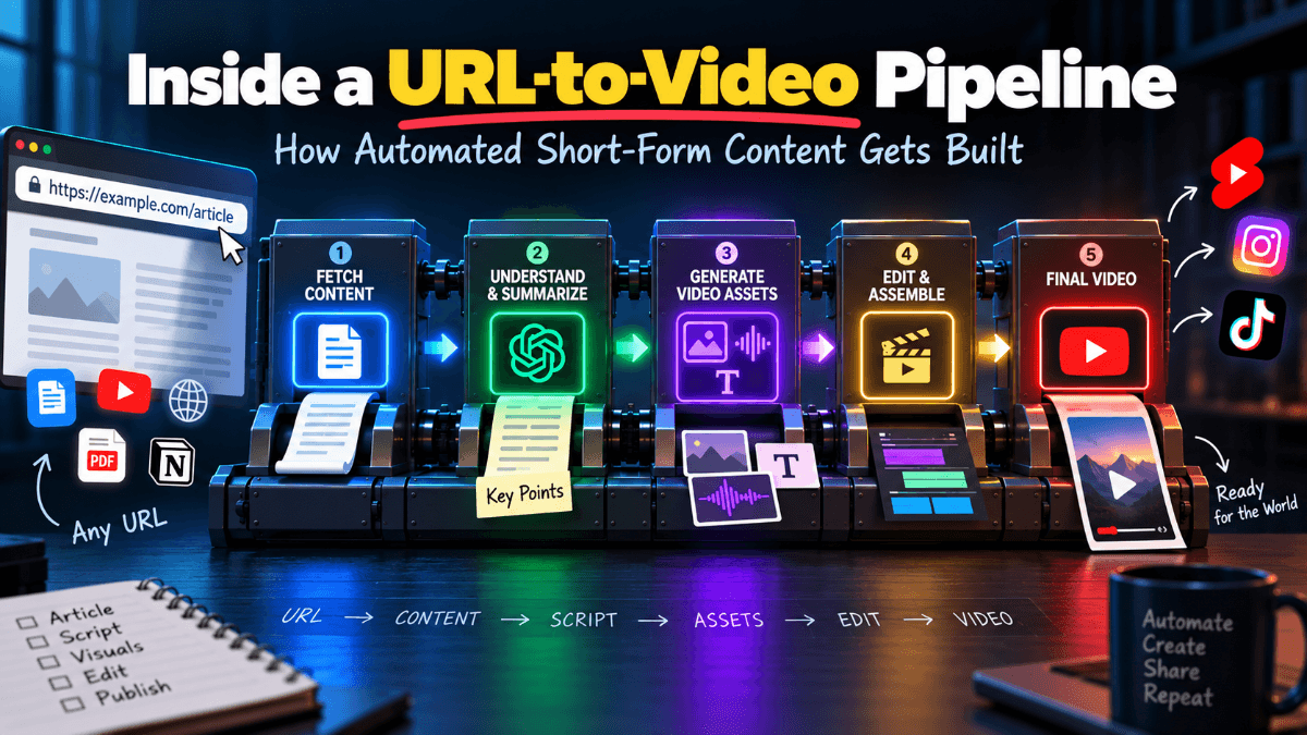 Inside a URL-to-Video Pipeline: How Automated Short-Form Content Gets Built