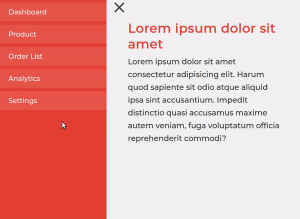 Vertical Menu with Sliding EffectWorking Sample0