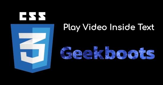 Play Video Inside Text for CSS