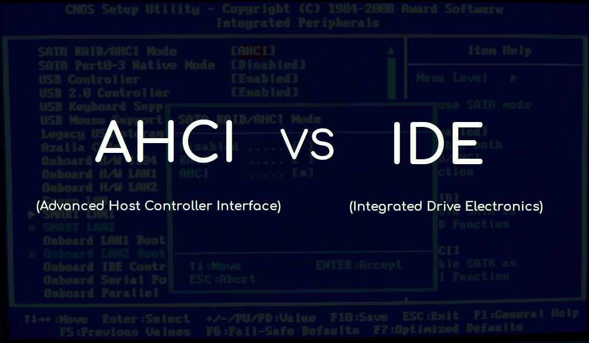 What is AHCI and how does it different from IDE?