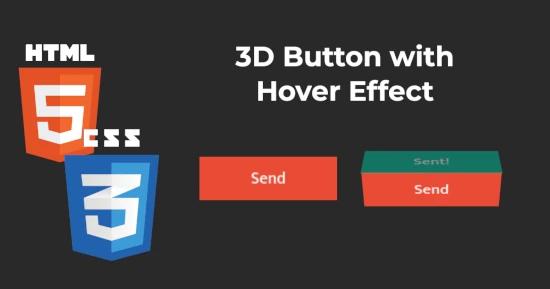 3D Button with Hover for CSS
