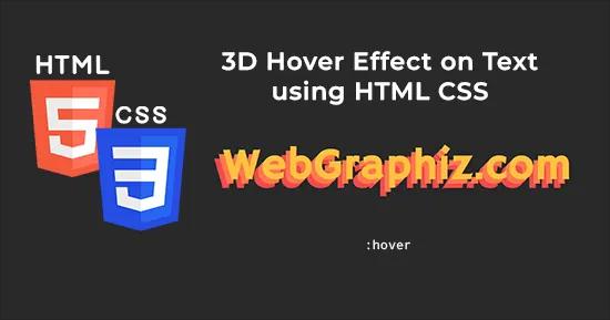 3D Text Hover Effect for CSS