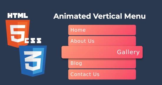 Animated Vertical Menu for CSS