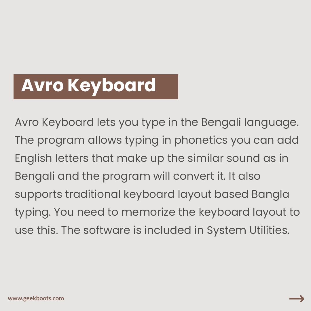 List of best Bengali typing software