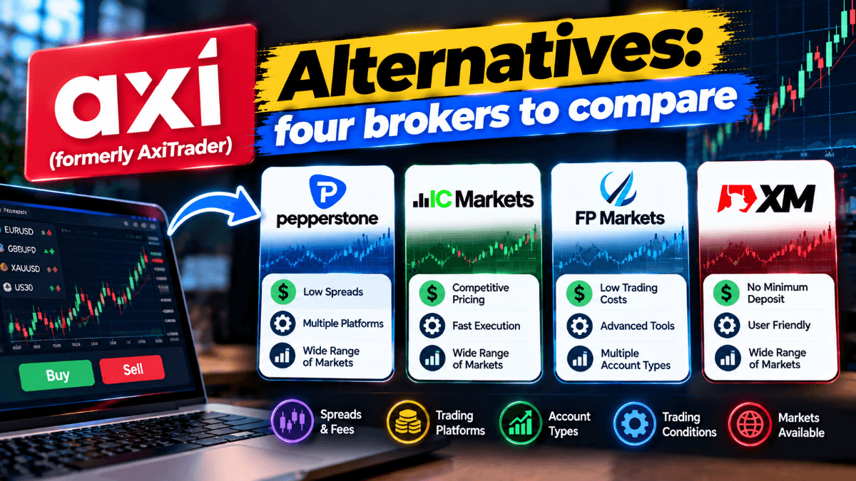 Axi (formerly AxiTrader) alternatives: four brokers to compare