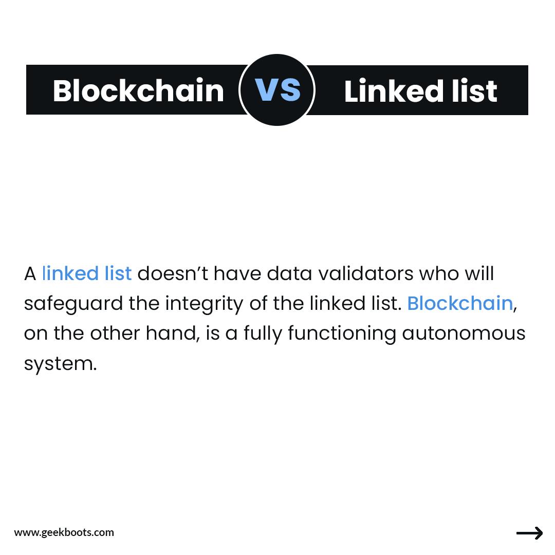 Blockchain vs Linked list