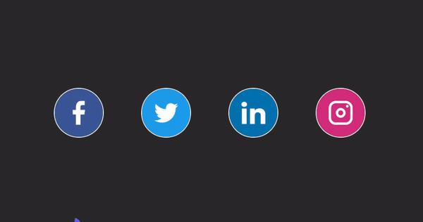 Creative Social Icon ButtonWorking Sample0