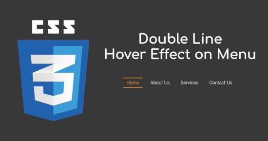 Double Line Hover Effect for CSS