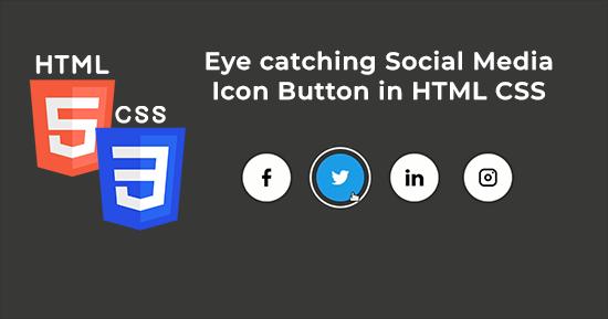 Eye Catchy Media Icon Button for CSS