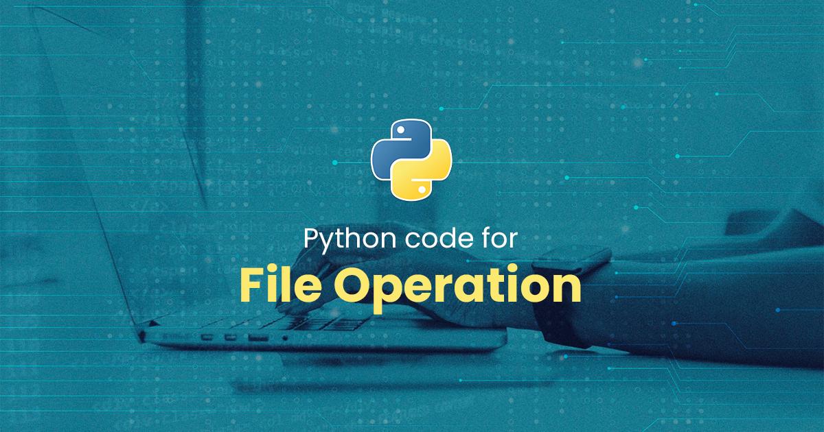 File Operation for Python Programming