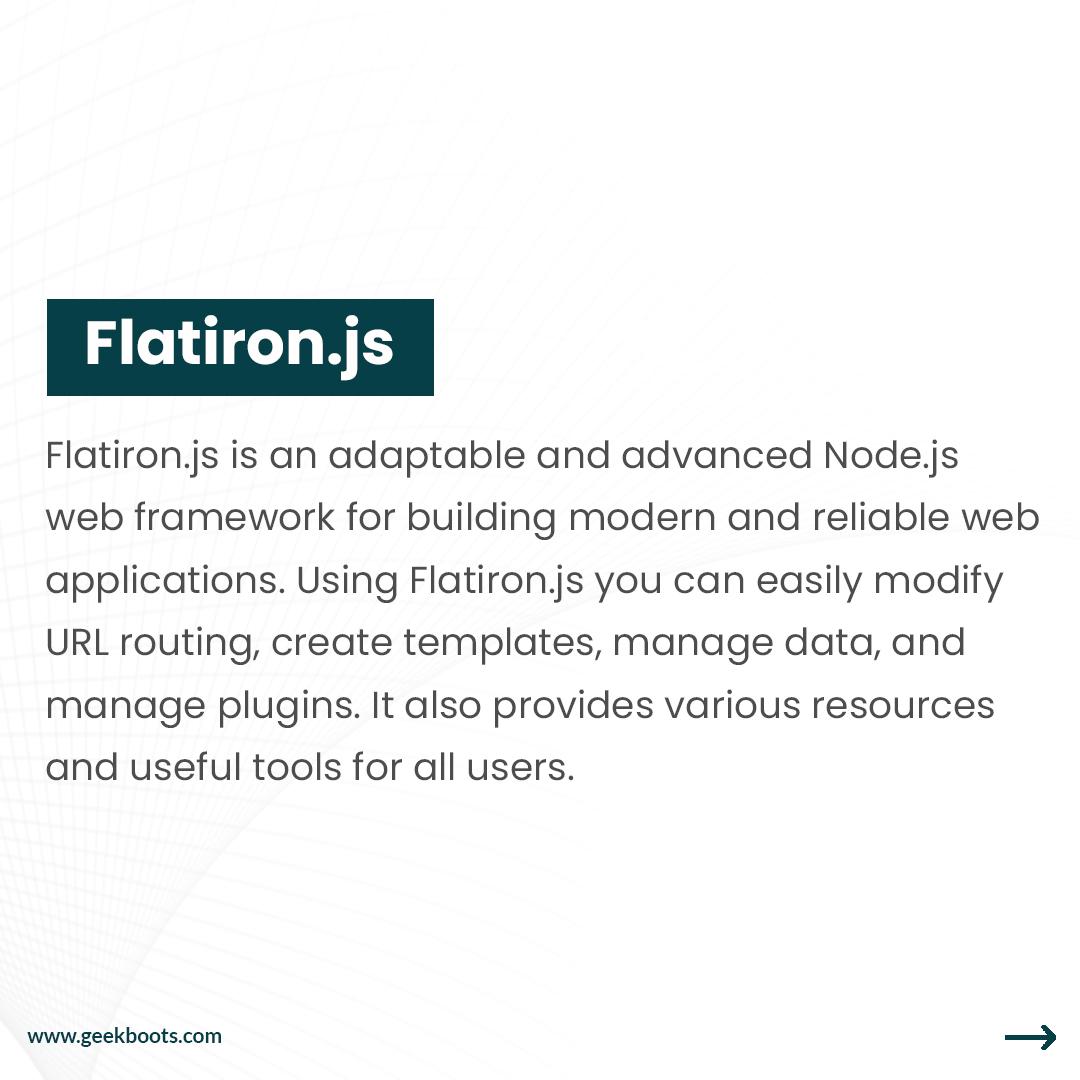 Node.js framework that help you to build a better website
