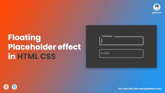 Floating Placeholder Effect for CSS