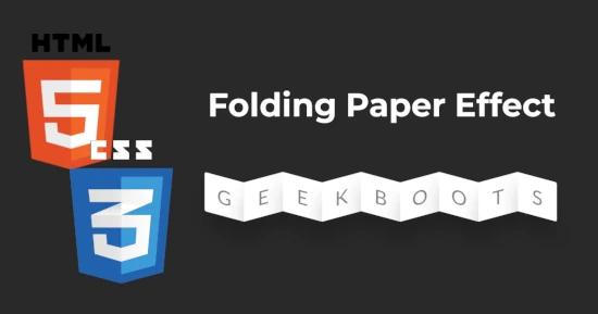 Folding Paper Effect