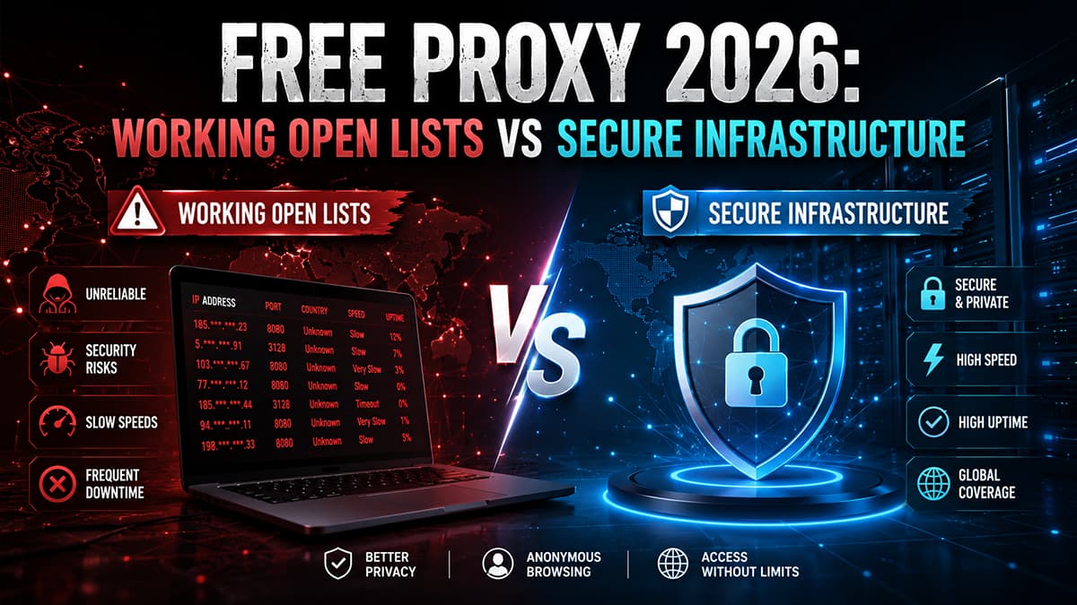 Free Proxy 2026: Working Open Lists vs Secure Infrastructure
