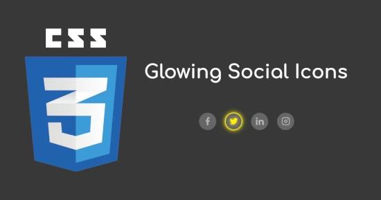 Glowing Social Icon for CSS
