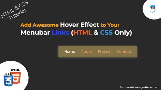 Link Hover Animation for CSS
