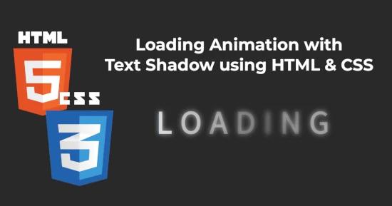Loader with Text Shadow for CSS