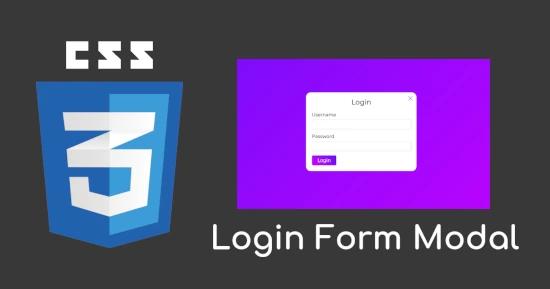 Login Form Modal for CSS