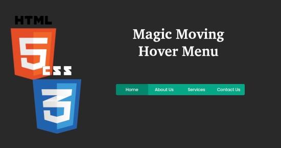 Menubar with Moving Hover for CSS
