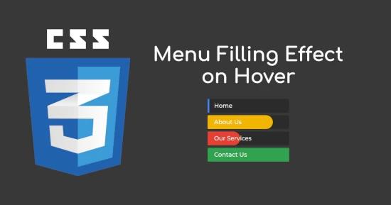 Menu Filling Effect on Hover for CSS