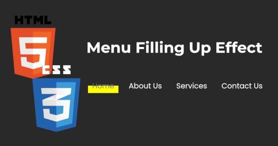 Menu Filling Up Effect for CSS