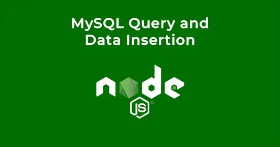 MySQL Data Insertion for Node JS