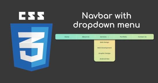 Navbar with Dropdown Menu for CSS