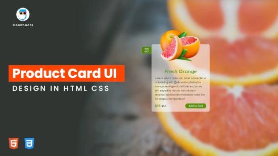 Product Card UI Design for CSS