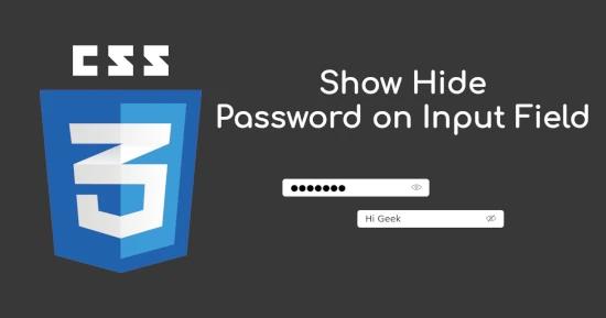 Show Hide Password for CSS