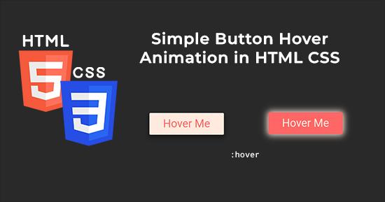 Simple Button Hover Animation for CSS