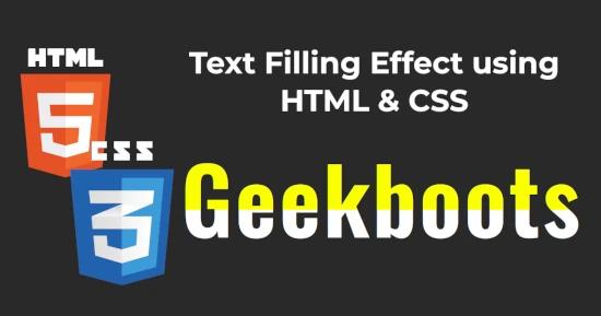 Text Filling Effect using Pure CSS for CSS