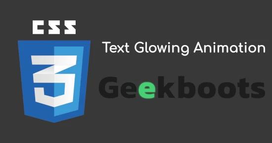 Text Glowing Animation