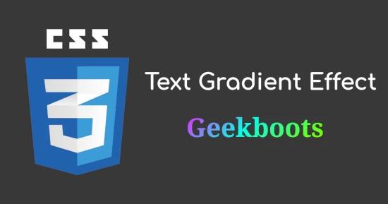 Text Gradient Effect for CSS