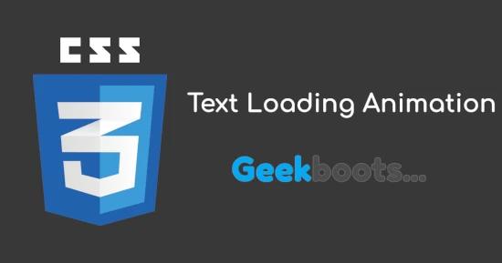 Text Loading Animation for CSS