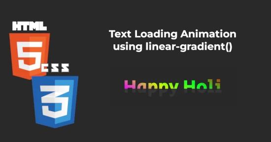 Loading text with linear gradient for CSS
