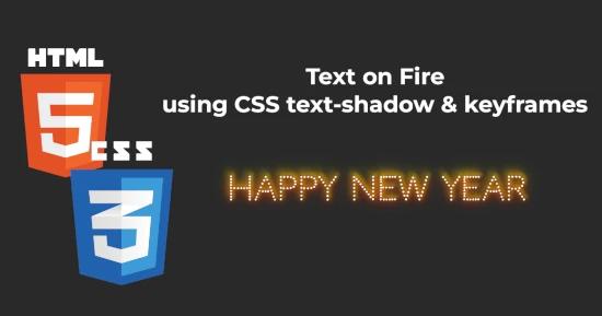 Text on Fire for CSS
