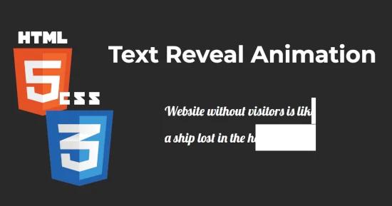 Text Reveal Animation for CSS