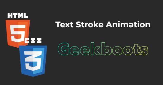 Text Stroke Animation for CSS