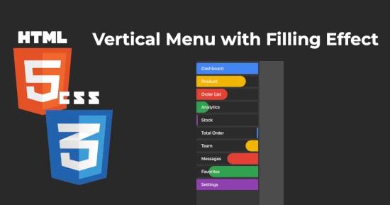 Vertical Menu with Filling Effect for CSS