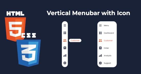Vertical Menubar with Icon for CSS