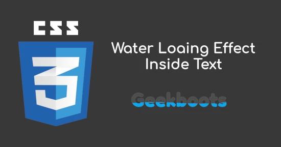 Water Loading Effect Inside Text for CSS