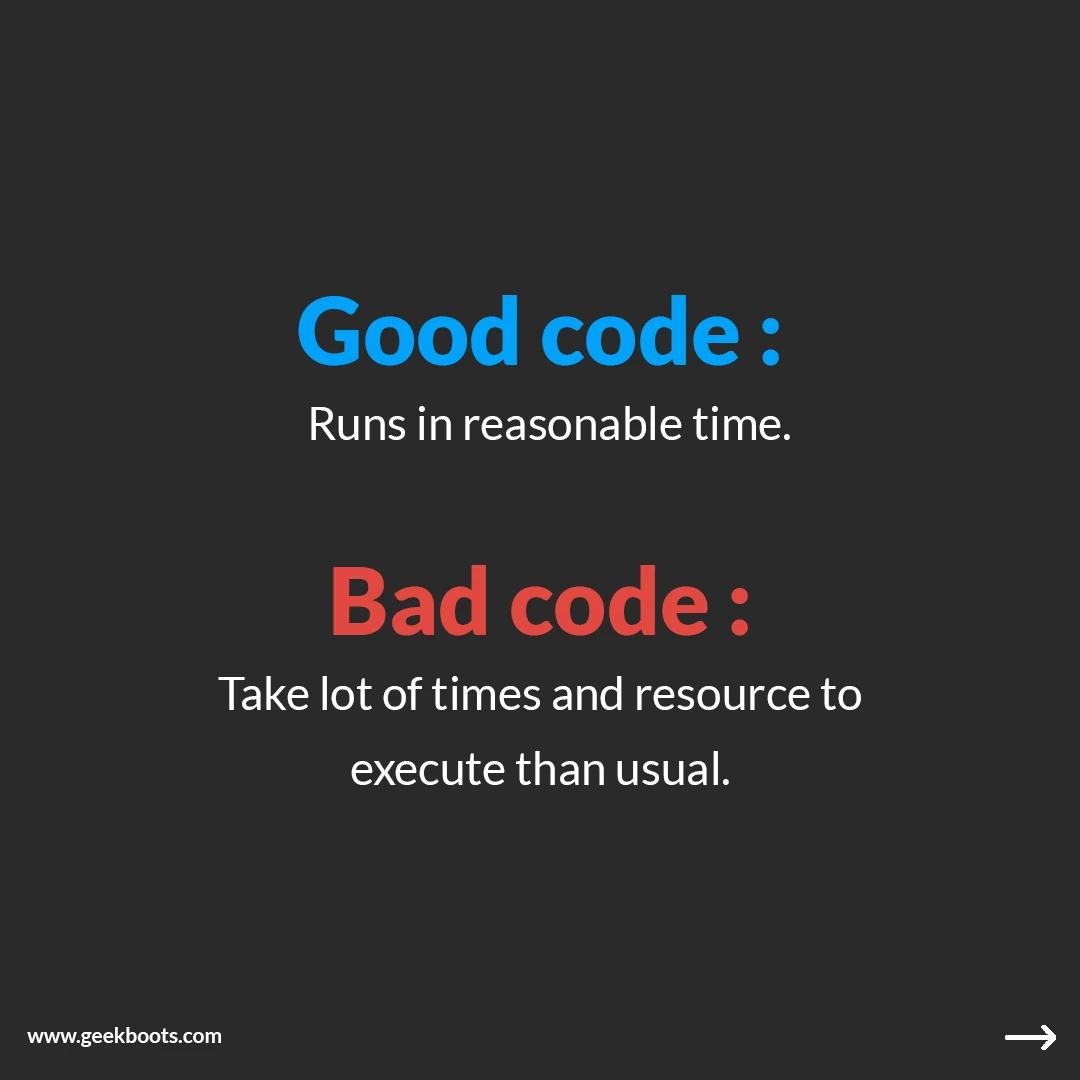 Difference between GOOD code and BAD code
