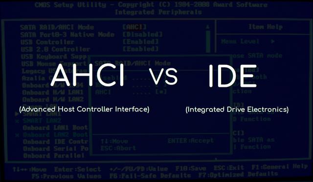 What is AHCI and how does it different from IDE?