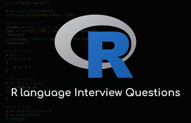 R language interview questions